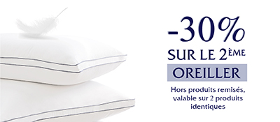 Oreiller Drouault Platinium Light en duvet d'Oie haute qualité extra blanc  Fabriqué en France - Crealiterie